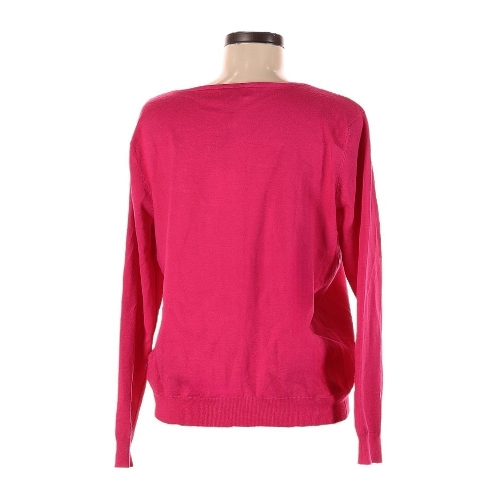 Galeries Lafayette Pink Cardigan Sweater M Covered Button Parisian Style NWT - Picture 2 of 9